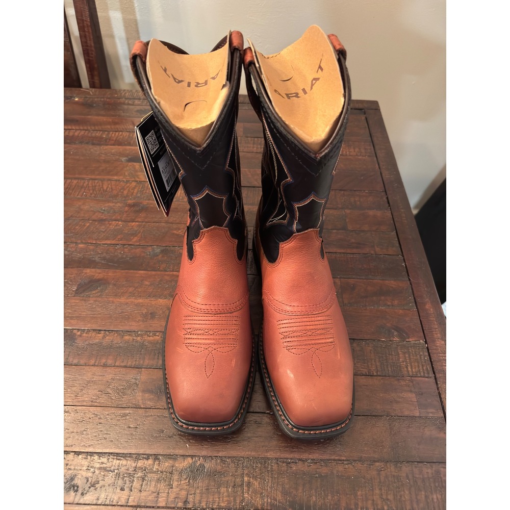 Ariat Mens RigTek H2O Composite Toe Work Boots Oiled Brown Black 10012932 8.5D - Picture 3 of 8